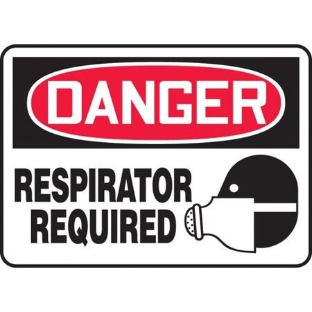 OSHA DANGER SAFETY SIGN RESPIRATOR MPPE041XL